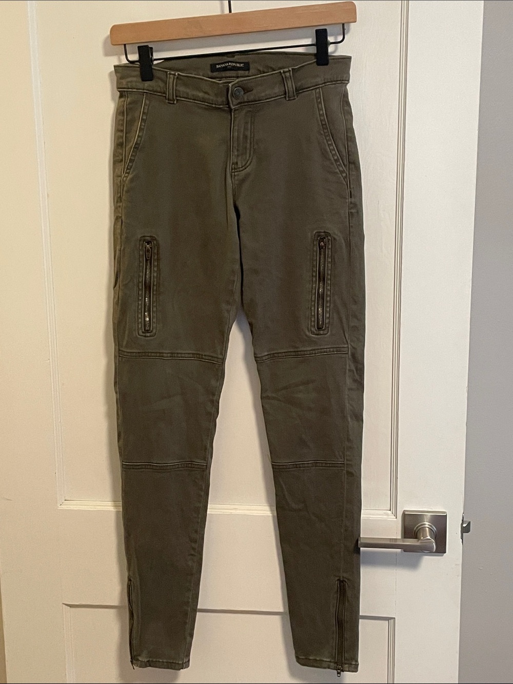 Banana Republic Olive Skinny Utility Pants